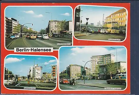 [Ansichtskarte] AK Berlin Halensee 4.Ansichten Stadtautobahn - S bahnhof Halensee 1980. 