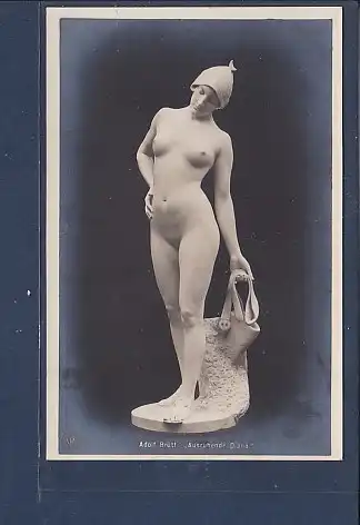 [Ansichtskarte] AK Adolf Brütt: Ausruhende Diana 1920. 