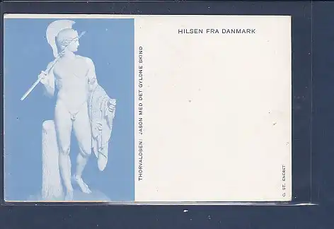 [Ansichtskarte] AK Hilsen fra Danmark Thorvaldsen Jason Med Det Glydne Skind 1920. 