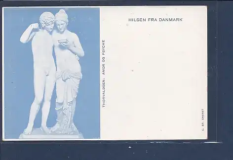 [Ansichtskarte] AK Hilsen Fra Danmark Thorvaldsen: Amor Og Psyche 1920. 