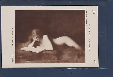 [Ansichtskarte] AK Musee Du Louvre J.J. Henner - La Liseuse 1920. 