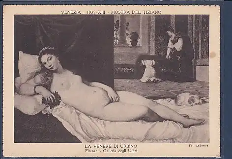 [Ansichtskarte] AK La Venere Di Urbino Firenze - Galleria degli Uffizi 1935. 