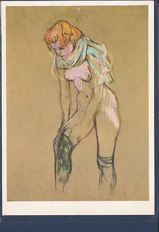 [Ansichtskarte] AK Henri De Toulouse Lautrec Strumpfanziehende Frau 1992. 