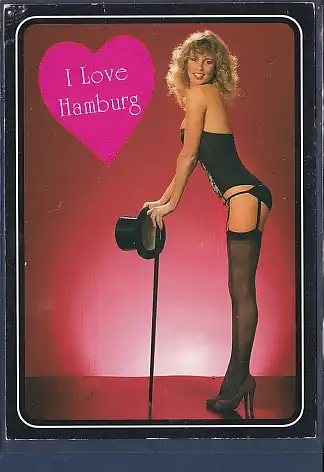 [Ansichtskarte] AK I Love Hamburg Frau in Dessous 1995. 