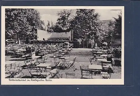 [Ansichtskarte] AK Gartenrestaurant im Zoologischen Garten Berlin 1950. 