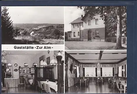 [Ansichtskarte] AK Gaststätte Zur Alm Bad Elster Ortsteil Reuth 1987. 