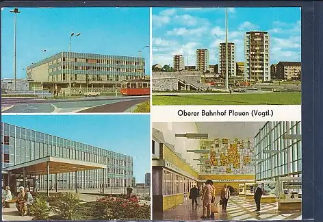 [Ansichtskarte] AK Oberer Bahnhof Plauen 4.Ansichten 1982. 