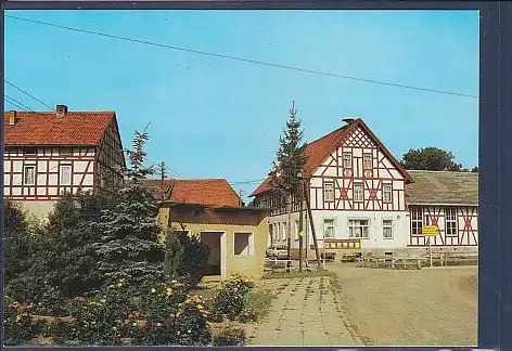 [Ansichtskarte] AK Heilingen Dorfplatz mit Gaststätte 1990. 