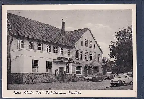 [Ansichtskarte] AK Hotel Weißes Roß Bad Harzburg Bündheim 1960. 