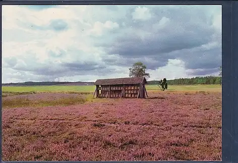 [Ansichtskarte] AK Korb Bienenstand Lüneburger Heide 1970. 