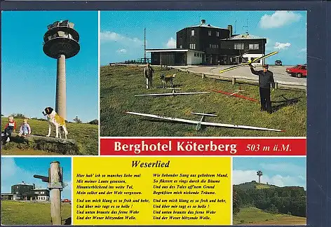 [Ansichtskarte] AK Berghotel und Gaststätte Köterberg mit Skilift Lügde-Köterberg 1970. 