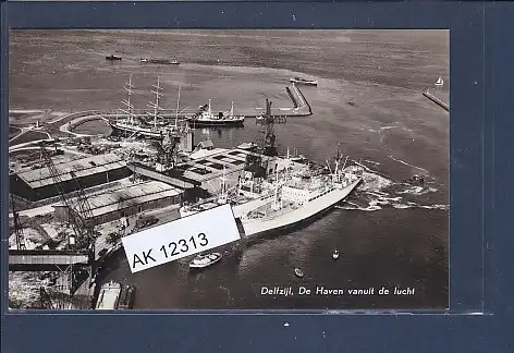[Ansichtskarte] AK Delfzijl De Haven vanuit de lucht 1962. 