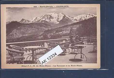 [Ansichtskarte] AK Haute Savoie - Combloux Hotel P.-L-M. du Mont Blanc 1930. 