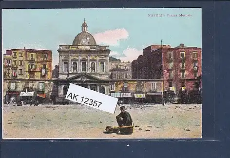 [Ansichtskarte] AK Napoli - Piazza Mercato 1920. 