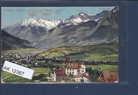 [Ansichtskarte] AK Südtirol Schloss Labers gegen Meran 1911. 