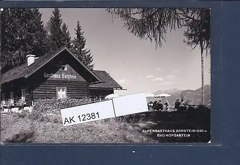 [Ansichtskarte] AK Alpengasthaus Bärstein Bad Hofgastein 1957. 