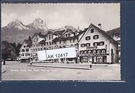 [Ansichtskarte] AK Brunnen Hotels Rütli Rössli Post und Taube 1951. 