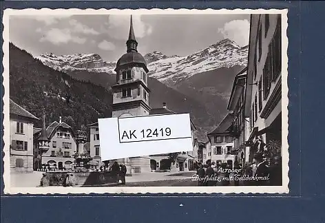 [Ansichtskarte] AK Altdorf Dorfplatz mit Telldenkmal 1959. 