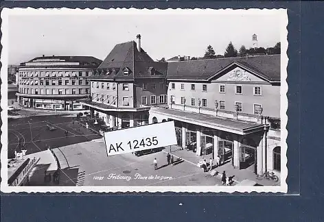 [Ansichtskarte] AK Fribourg Place de la gare 1954. 