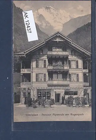 [Ansichtskarte] AK Interlaken - Pension Alpenruh am Rugenpark 1920. 