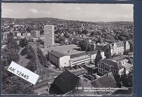 [Ansichtskarte] AK Zürich Kantonsschule Schwesterhaus u. Zahnärztliches Institut 1966. 