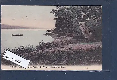 [Ansichtskarte] AK A Pretty Spot on Lake Keuka N.Y. near Keuka College 1930. 