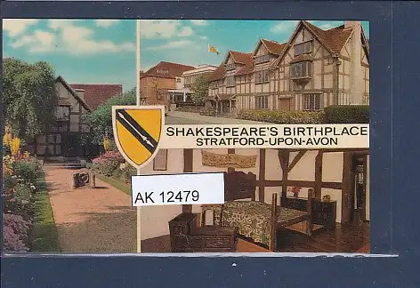 [Ansichtskarte] AK Shakespeares Birthplace Stratford upon Avon 3.Ansichten 1970. 