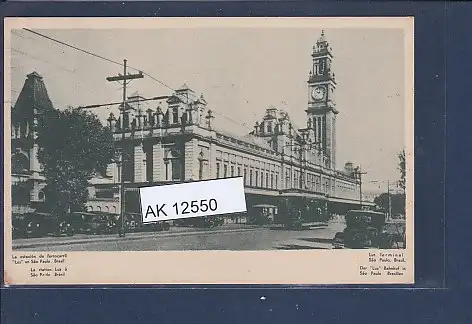 [Ansichtskarte] AK Der Lux Bahnhof in Sao Paulo Brasilien 1930. 