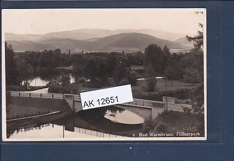 [Ansichtskarte] AK Bad Warmbrunn Füllnerpark 1935. 