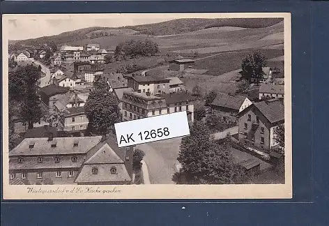 [Ansichtskarte] AK Wüstegiersdorf v.d. Ev. Kirche gesehen 1930. 