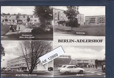 [Ansichtskarte] AK Berlin Adlershof 4.Ansichten Kindergarten - Bahnhof 1980. 
