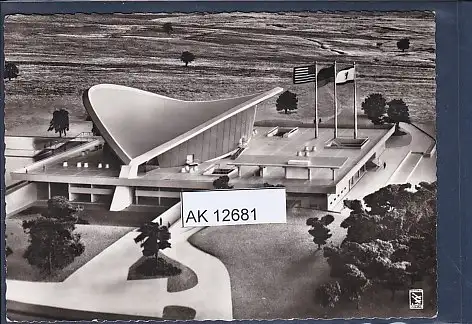 [Ansichtskarte] AK Berlin Tiergarten Modell der Kongresshalle 1957. 