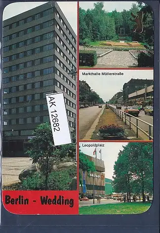 [Ansichtskarte] AK Berlin Wedding 4.Ansichten Markthalle Müllerstraße 1980. 