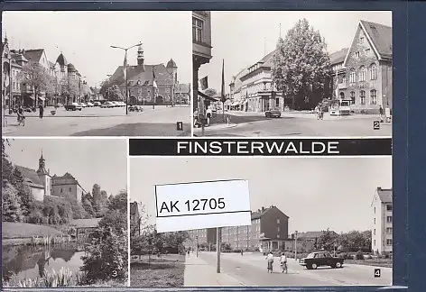 [Ansichtskarte] AK Finsterwalde 4.Ansichten Thälmannstraße - Otto Nuschke Straße 1986. 