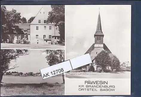[Ansichtskarte] AK Päwesin Kr. Brandenburg Ortsteil Bagow 3.Ansichten 1985. 