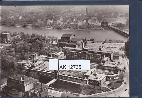 [Ansichtskarte] AK Dresden - Zwinger Luftbildaufnahme 1966. 