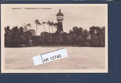 [Ansichtskarte] AK Neustrelitz Glambeckersee u. Badeanstalt 1930. 