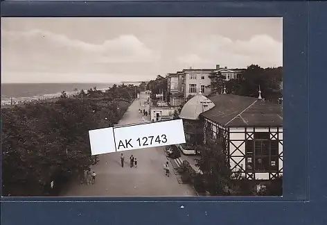 [Ansichtskarte] AK Ostseebad Zinnowitz Blick auf Lesehalle und Strandpromenade 1962. 