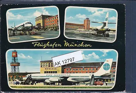 [Ansichtskarte] AK Flughafen München 3.Ansichten 1970. 