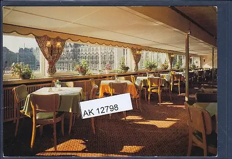 [Ansichtskarte] AK Vegetarische Gaststätte über den Alsterarkaden Hamburg 1970. 