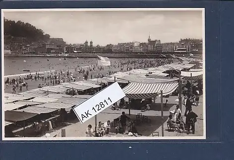[Ansichtskarte] AK San Sebastian Un detalle de la Playa 1940. 