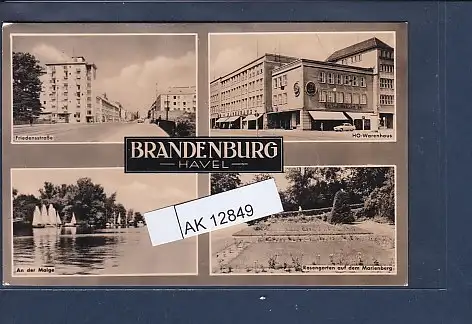 [Ansichtskarte] AK Brandenburg Havel 4.Ansichten HO Warenhaus 1964. 