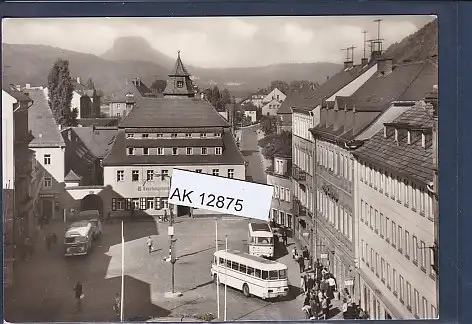 [Ansichtskarte] AK Bad Schandau Markt mit FDGB Erholungsheim Ernst Thälmann 1970. 