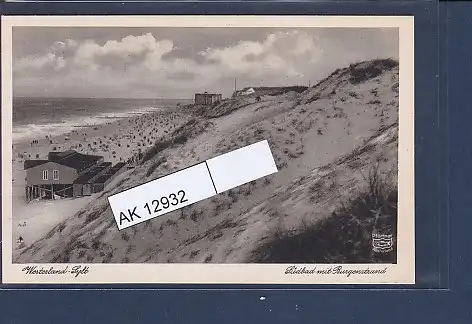 [Ansichtskarte] AK Westerland Sylt Südbad mit Burgenstrand 1940. 