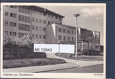 [Ansichtskarte] AK Evang. Diakonissenanstalt Karlsruhe Rüppurr Auffahrt zum Krankenhaus 1961. 