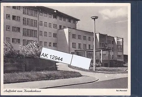 [Ansichtskarte] AK Evang. Diakonissenanstalt Karlsruhe Rüppurr Auffahrt zum Krankenhaus 1961. 
