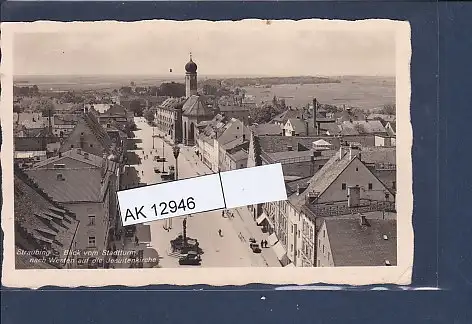 [Ansichtskarte] AK Straubing Blick vom Stadtturm nach Westen a.d. Jesuitenkirche 1938. 