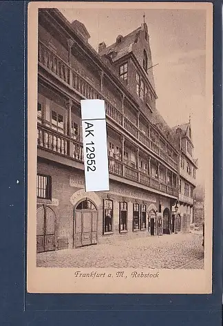 [Ansichtskarte] AK Frankfurt a. M. Rebstock 1920. 