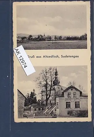 [Ansichtskarte] AK Gruß aus Altzedlisch Sudetengau 2.Ansichten 1934. 