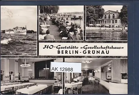 [Ansichtskarte] AK HO Gaststätte Gesellschaftshaus Berlin Grünau 5.Ansichten 1971. 